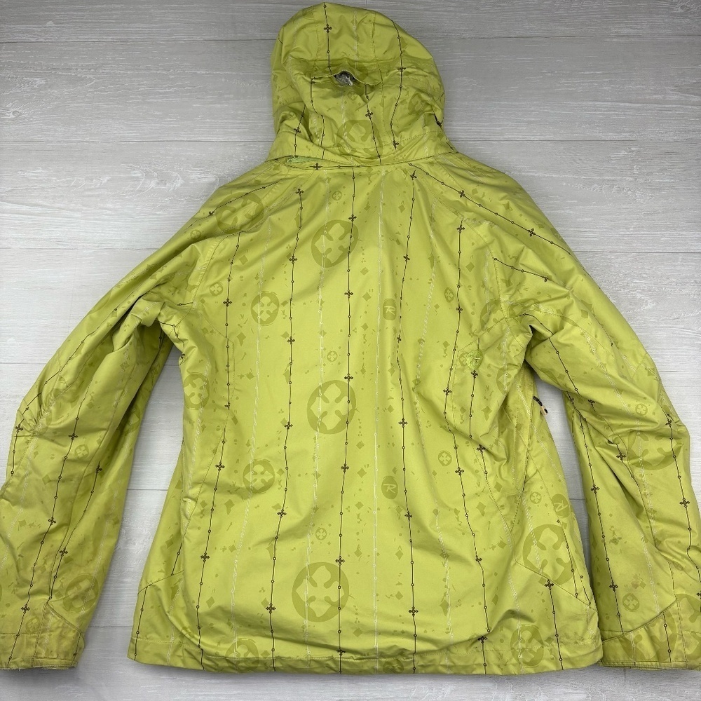 Women's Rossignol Lime Multilogo Hooded Ski/Snowboard Jacket Size L - Picture 11 of 15